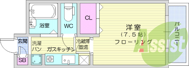 お写真は101号室のものです。参考にしてくださいませ。