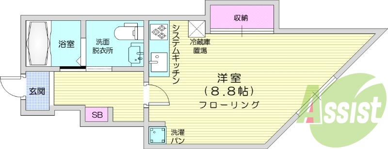 １Ｋ、追い炊き機能、エアコン付き、独立洗面台、バストイレ別