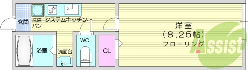 ひろびろ1K 、猫ちゃん可能、角部屋、追焚機能