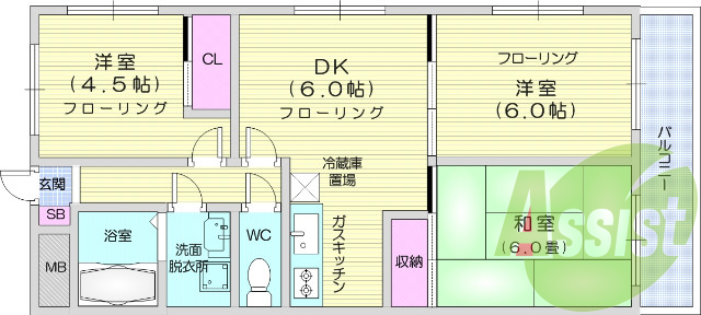 3ＬＤＫ、ウォシュレット、エアコン、バストイレ別