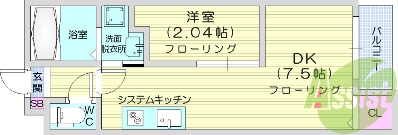 1DK、インターネット使用料無料、追い焚き機能、エアコン有り
