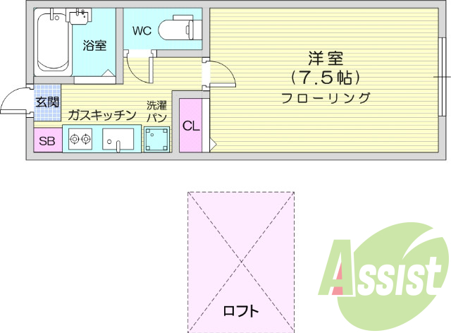 2階の間取り図