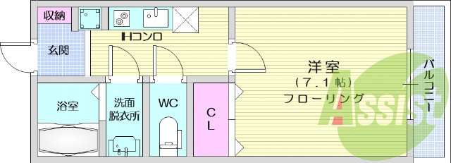 1階の間取り図
