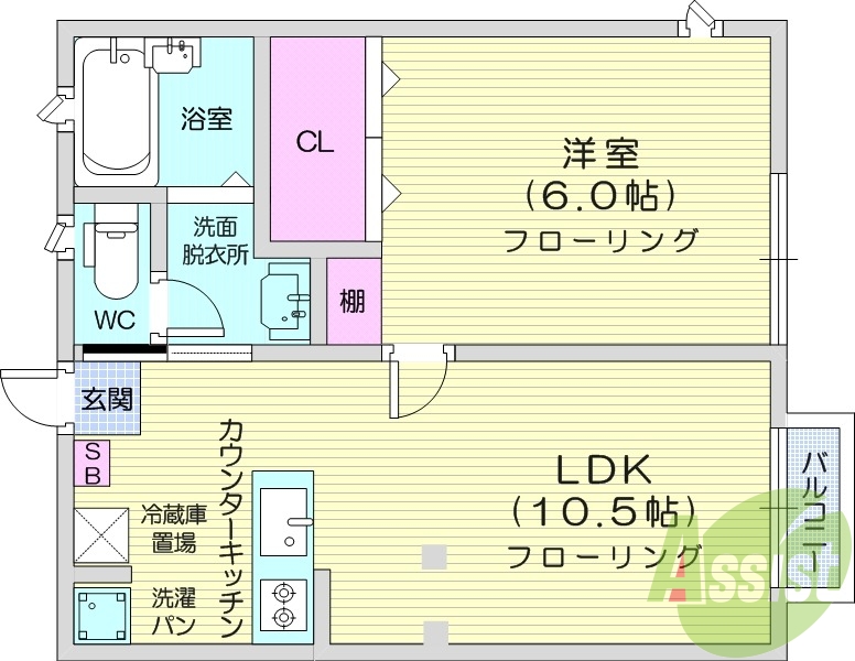 1階の間取り図