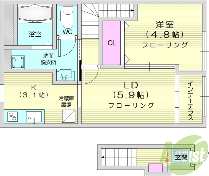 2階の間取り図