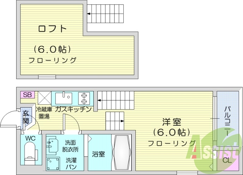 ワンルーム、浴室乾燥機、ネット使用料不要。