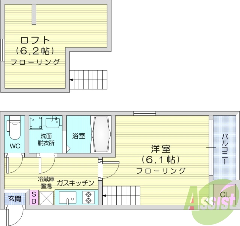 ワンルーム、浴室乾燥機、ネット使用料不要。