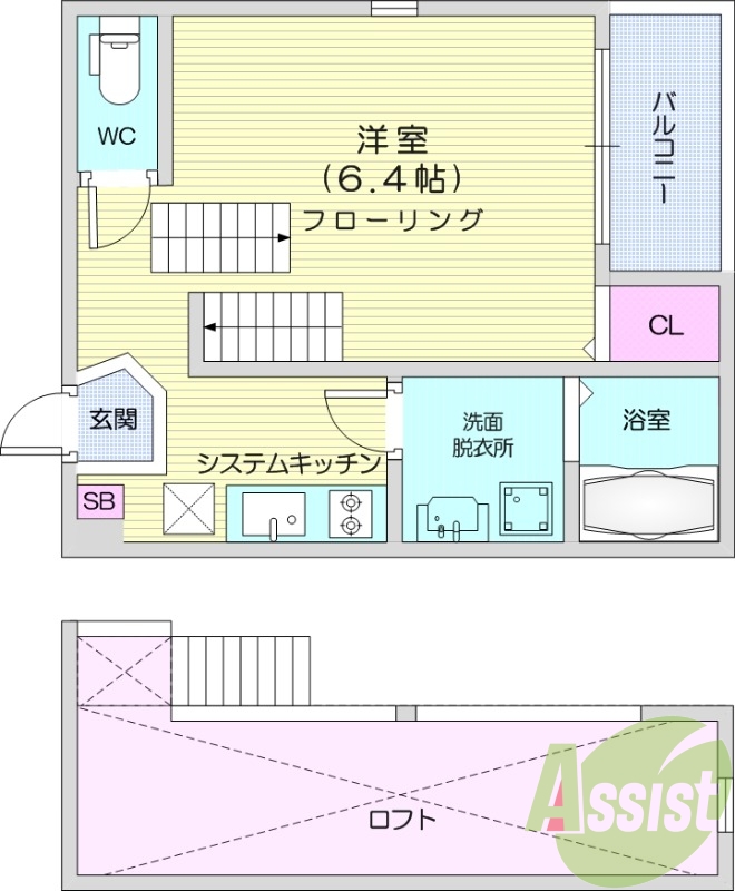 2階の間取り図