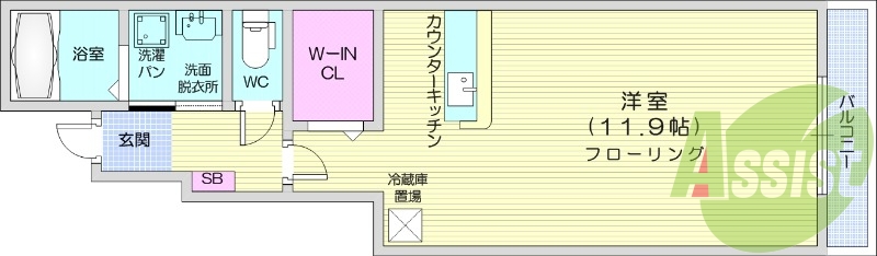 お写真は104号室のものになります。