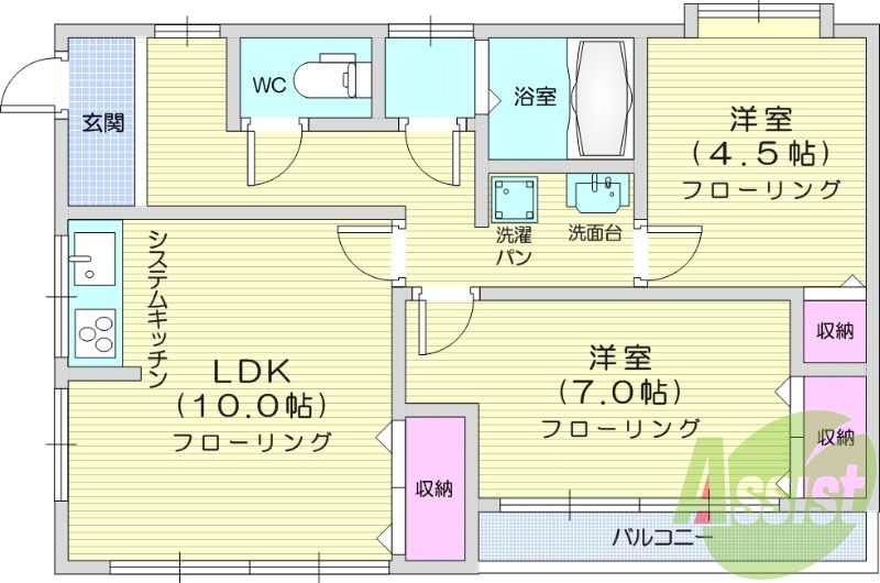 2階の間取り図