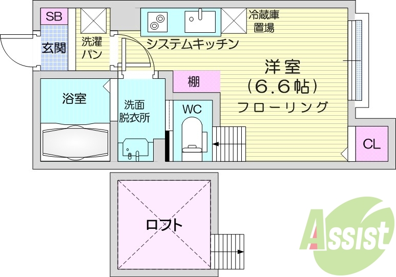 ワンルーム、独立洗面台、浴室乾燥機、インターネット無料