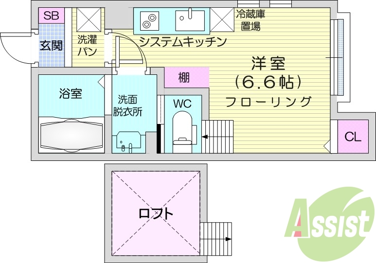 ワンルーム、独立洗面台、浴室乾燥機、インターネット無料