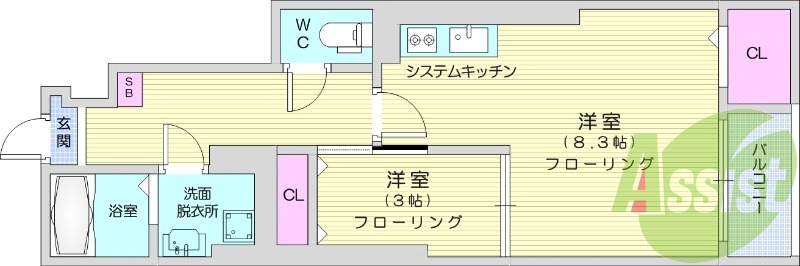 1LDK　浴室乾燥機　追い焚き機能