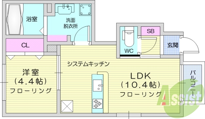 1LDK、インターネット無料、角部屋、ペット可