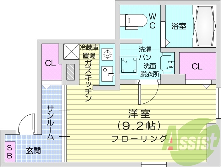 1R、浴室乾燥、オートバス、温水洗浄便座