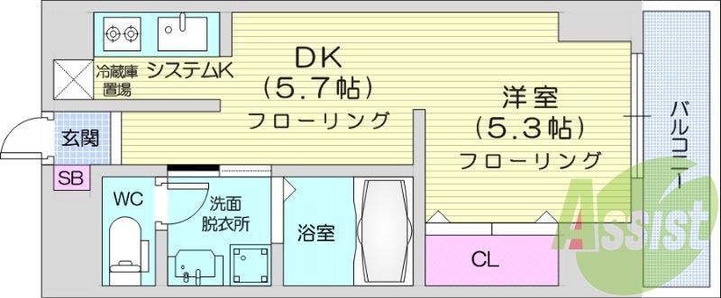 1DK、オートロック、浴室乾燥機、防犯カメラ