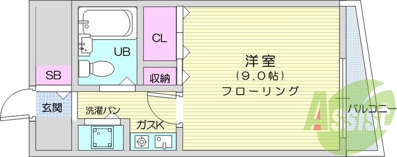 お写真は302号室のものです。参考にしてくださいませ。