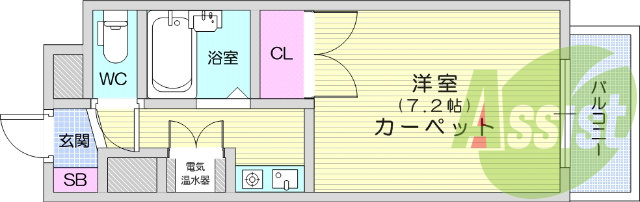 1K、オール電化、IHクッキングヒーター、エアコン