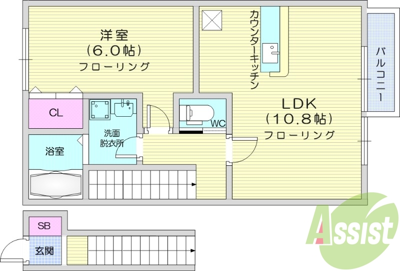 1LDK、温水洗浄便座、追い焚き機能、宅配BOX