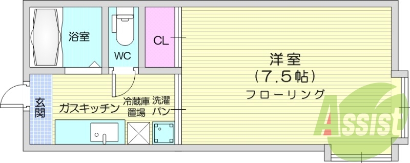 1K、モニターホン、南向き、温水洗浄便座