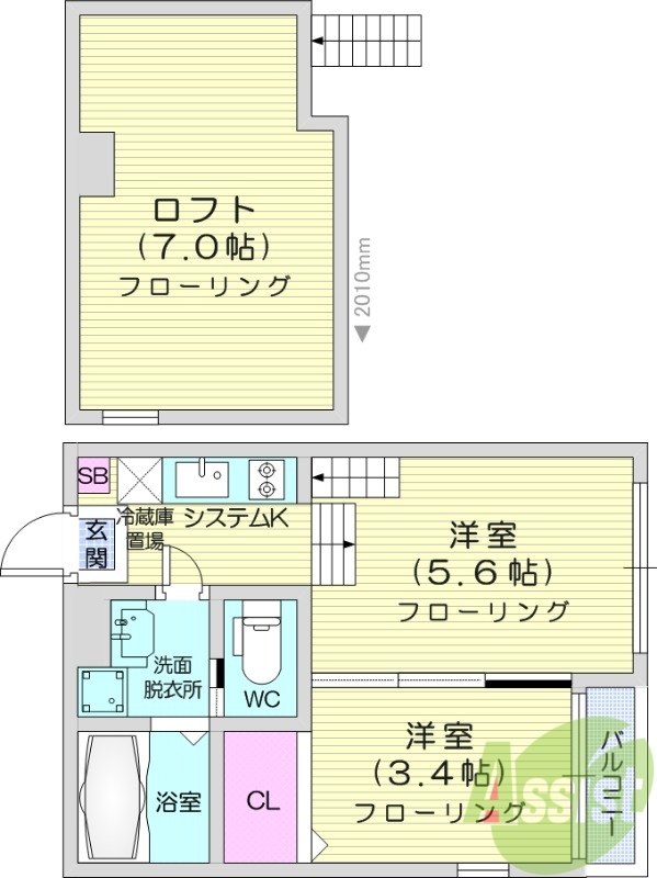 1階の間取り図