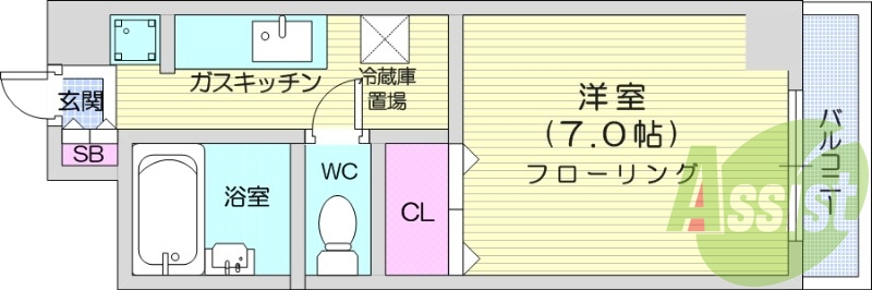 お写真は403号室のものになります。参考にしてくださいませ。