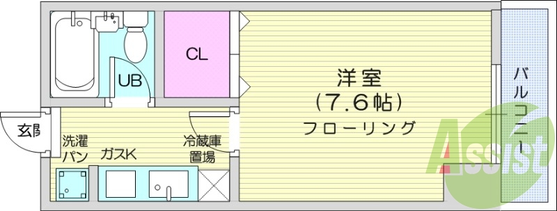 １K、TVモニターホン、インターネット無料