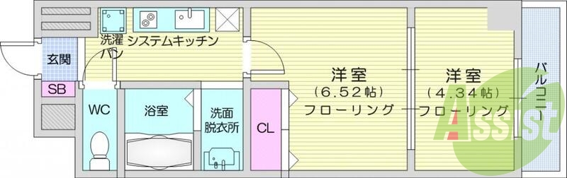 2階の間取り図