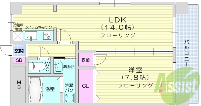 写真は別室です。1LDK、浴室乾燥、温水洗浄便座