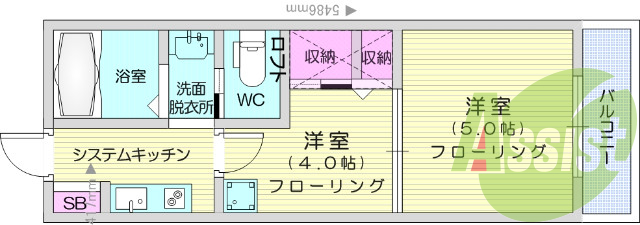1K、IHクッキングヒーター、洗面所独立、バス・トイレ別