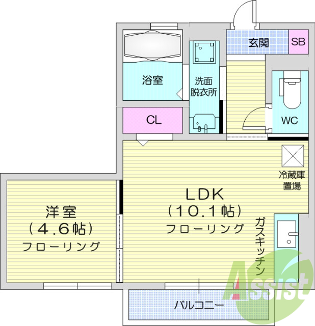 バルコニー、洗濯機置き場室内、クローゼット、シューズボックス