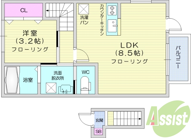 2階の間取り図