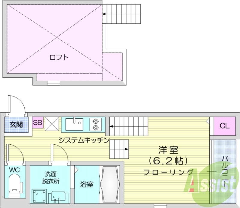 2階の間取り図
