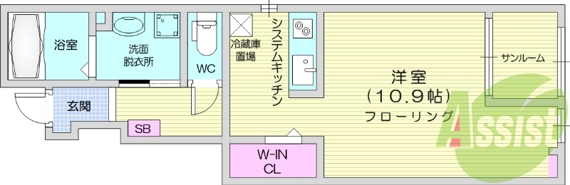 1階の間取り図