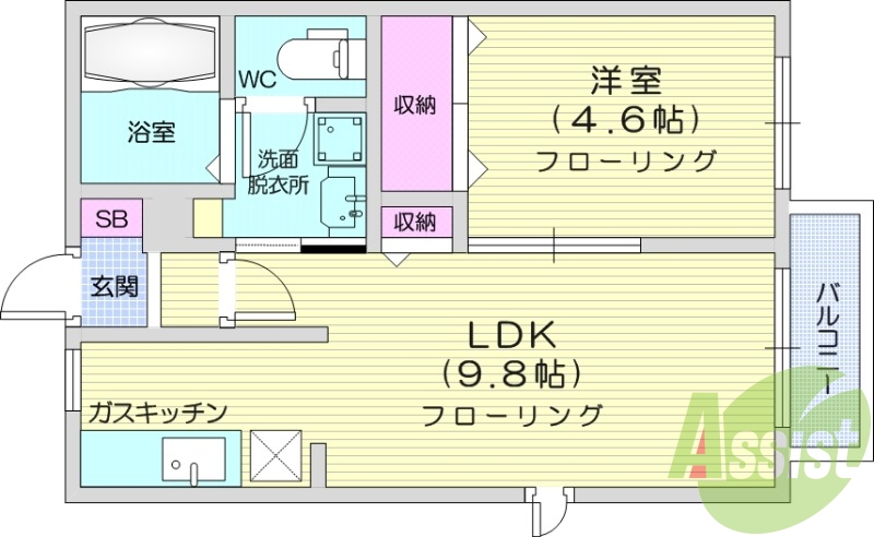 1階の間取り図
