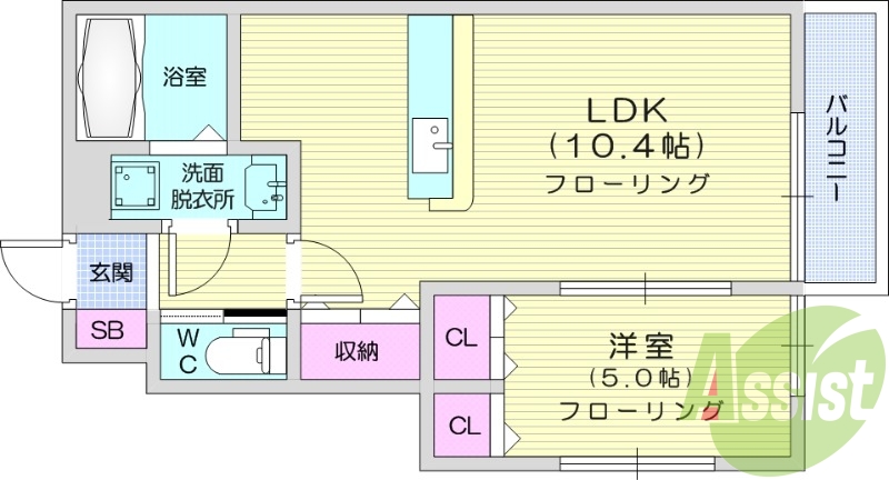 1階の間取り図