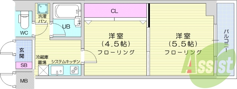 5階の間取り図
