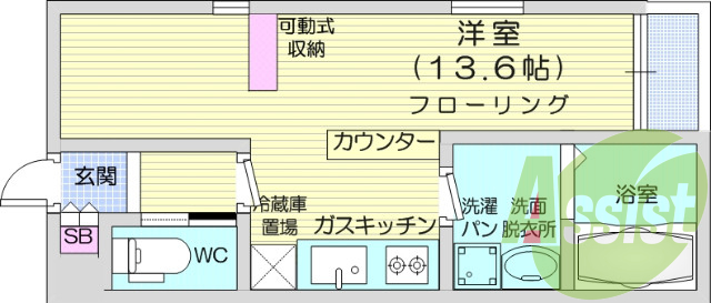 1Ｒ、Ｂ/Ｔ別、温水洗浄便座、洗面台、オートロック