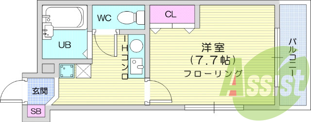 1K、エアコン、クローゼット、暖房便座、追い焚き機能