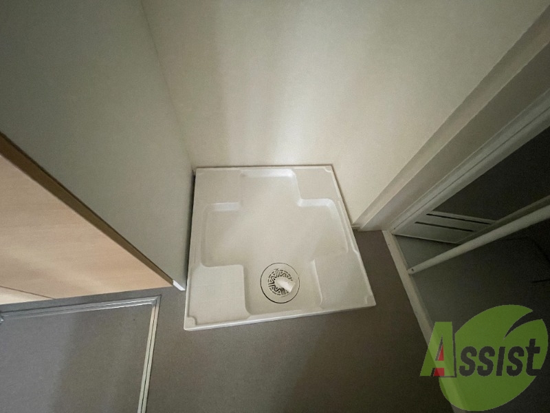 洗濯機を置くのはこのあたり。室内にあるので安心ですね。 洗濯機を置くのはこのあたり。室内にあるので安心ですね。