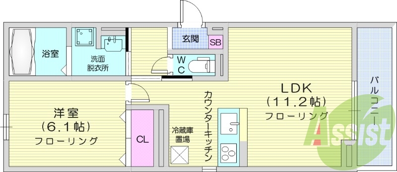 ※建築中※　1LDK　ペット相談可　インターネット無料