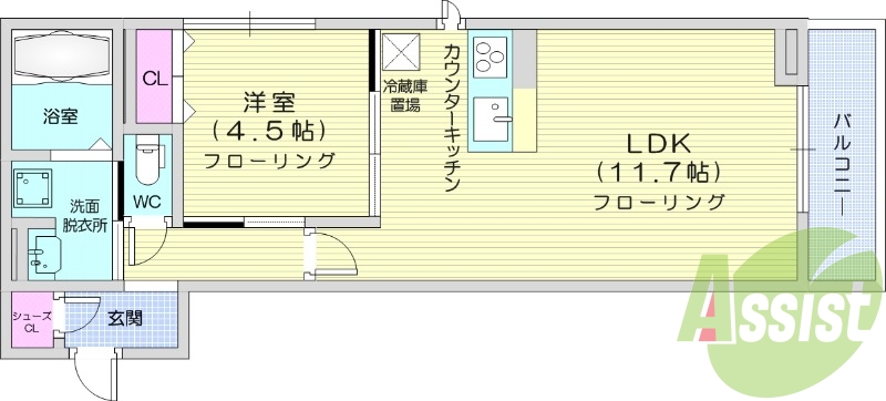 ※建築中※　1LDK　ペット相談可　インターネット無料