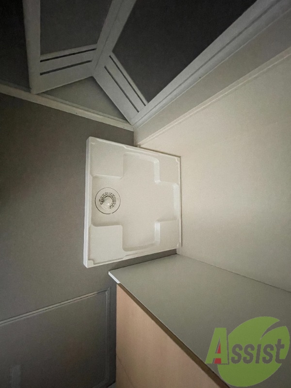 洗濯機を置くのはこのあたり。室内にあるので安心ですね。 洗濯機を置くのはこのあたり。室内にあるので安心ですね。