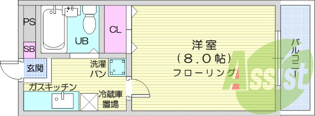 1K、エレベーター、エアコン、防犯カメラ、シューズボックス