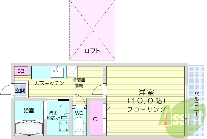 １K、インターネット無料、ウォッシュレット