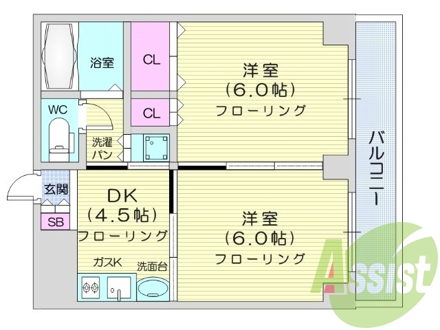 お写真は505号室のものです。参考にしてくださいませ。