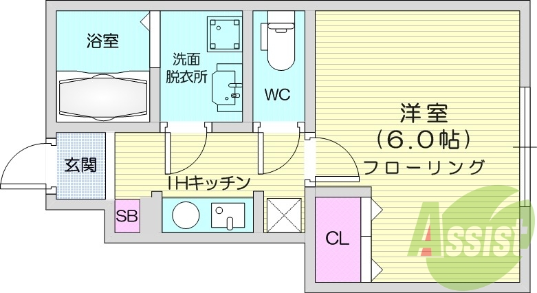 1K、浴室乾燥機、追焚機能、エアコン、ネット無料。