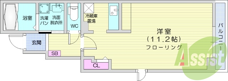 1R、温水洗便浄座、防犯カメラ、浴室乾燥機、エアコン