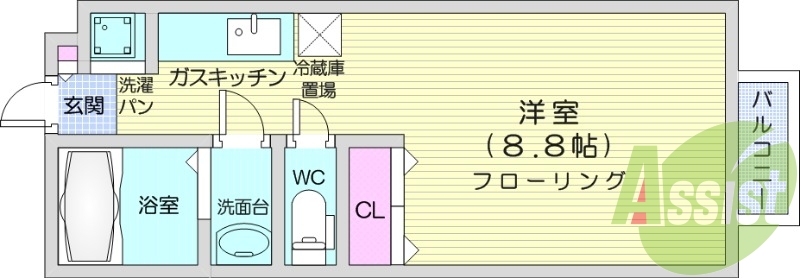 1R、モニター付きインターホン、ウォシュレット