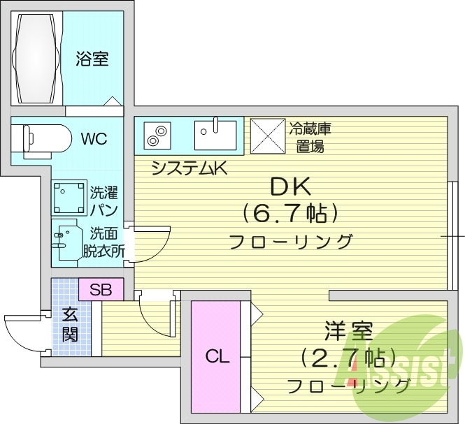 1LDK、温水洗浄便座、追い焚き機能、ペット相談可